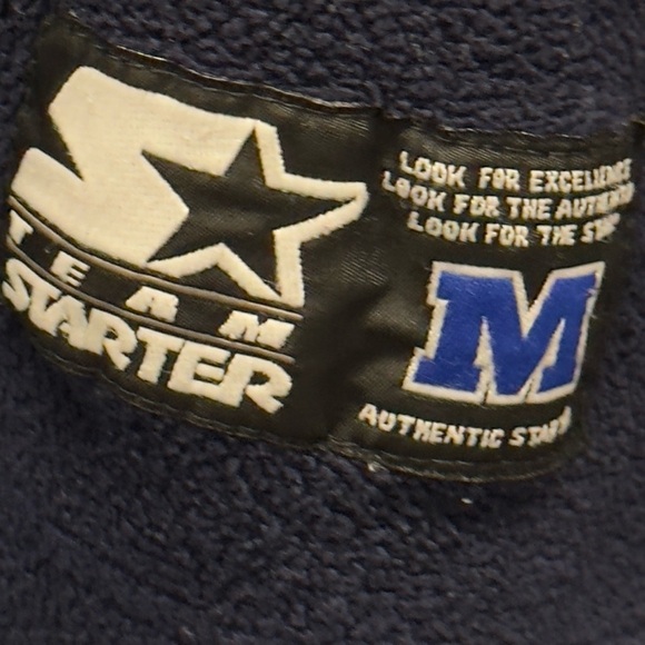 Vintage STARTER University North Carolina Fleece Embroidered Long Sleeve - Picture 3 of 5